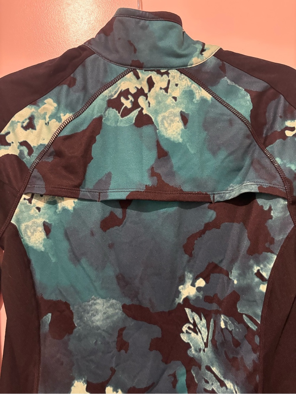 Fabletics Teal & Black Patterned Performance Jacket - Picture 6 of 7